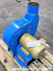 Used- Sterling Direct Drive Blower, Model 6005FD. Aluminum impeller. Driven by 5hp, 3/60/230/460 volt, 3450 rpm. 6" Inlet / ...