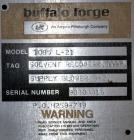 Used Carbon Steel Buffalo Forge Blower, Model 1085 L-21