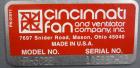 Used Cincinnati Fan HP Series High Pressure Blower, Model HP-6C22