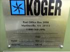 Used Koger Clockwise Top Horizontal Blower, Model CW TOP H, Carbon Steel. 26