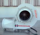 Used Kongsklide Centrifugal Blower, Model MTD-20, Carbon Steel. Rated approximately 1500 cfm at 4’’ WG. Approximate 10’’ diameter blade, 8’’ diameter inlet, 5-1/2’’ x 5-1/2’’ outlet. Driven by a 2 hp...