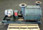 Used Lamson Multistage Centrifugal Blower, Model 406-0-6-AD, Carbon Steel. Approximately 210 cfm. Driven by a 5hp, 3/60/230/460 volt, 3485 rpm motor. Mounted on a frame. Serial# 861519.