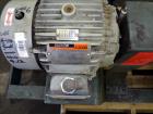 Used Lamson Multistage Centrifugal Blower, Model 406-0-6-AD, Carbon Steel. Approximately 210 cfm. Driven by a 5hp, 3/60/230/460 volt, 3485 rpm motor. Mounted on a frame. Serial# 861519.