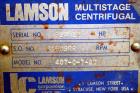 Used Lamson Multistage Centrifugal Blower, Model 407-0-7-AD, Carbon Steel. Approximately 210 cfm. 5