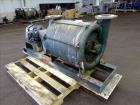 Used- Lamson Multistage Centrifugal Blower, Model 407-0-7-AD, Carbon Steel. Approximately 210 cfm. Driven by a 7.5hp, 3/60/2...