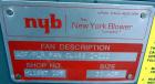 Used New York Blower General Purpose AcoustaFoil Fan, Size 30 ACF, Description ACF/PLR Fan Class I-III, Carbon Steel. Approximate 16,300 cfm at 8