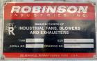 Used- Robinson Industries 350 HP Radial Blower, Type RB122. size 49- 1/