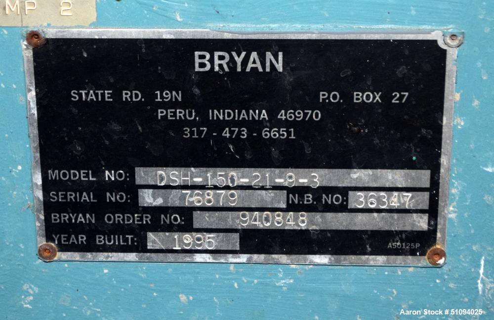 Used- Bryan Steam DSH Spray Type Boiler Feed-Water De-Aerator,