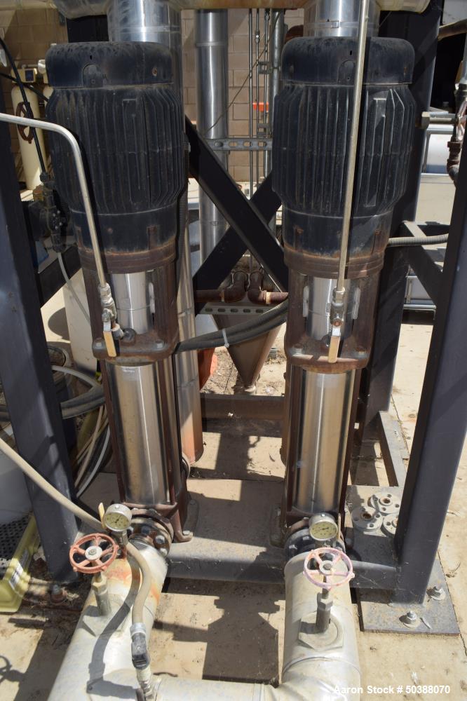 Used Hurst Deaerator System. Consisting of: (1) tank rated 50 psi at -20 to 300 degrees F., serial# 1150182DA, National Board# 17204, built 2011, (2) centrifugal pumps, and a control panel with Allen...