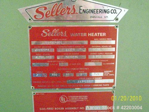Used Sellers Packaged Water Heater, model BT-32-360