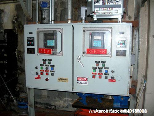 Used:  Babcock and Wilcox water tube boiler, 20,000 pounds per hour at 250 psig design pressure. 2253 square feet heating surface. Built 1964.
