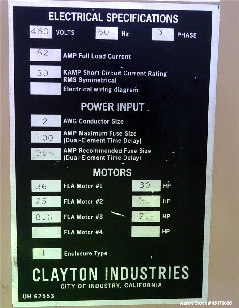 Used- Clayton Industries Steam Generator, Model EG-504-1-FMB.