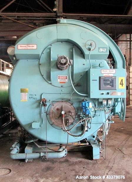 Used Cleaver Brooks 500hp Packaged Steam Boiler, Model CB-100-500-150