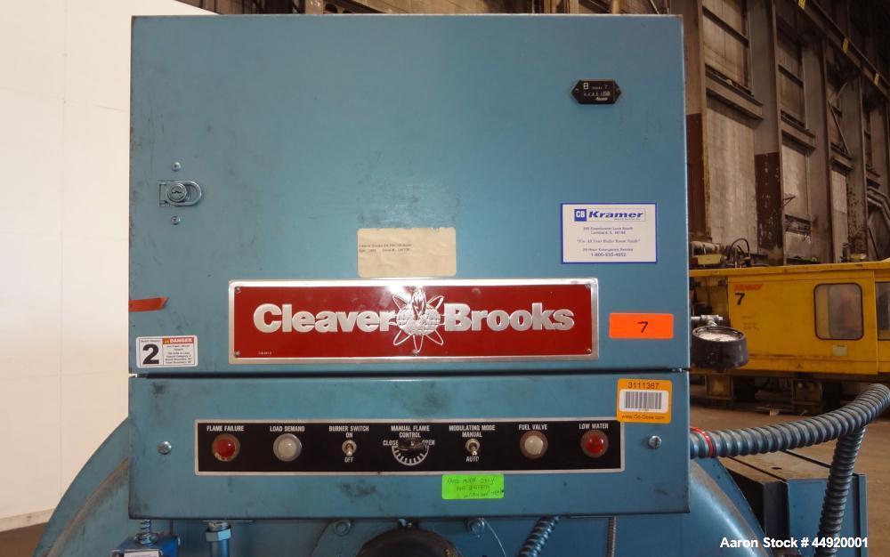 Used Cleaver Brooks Gas Fired Hot Water Packaged Fire Tube Boiler, Model CB-700
