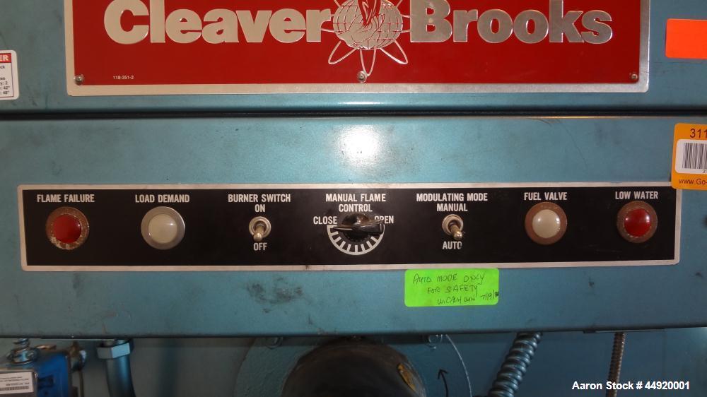 Used Cleaver Brooks Gas Fired Hot Water Packaged Fire Tube Boiler, Model CB-700