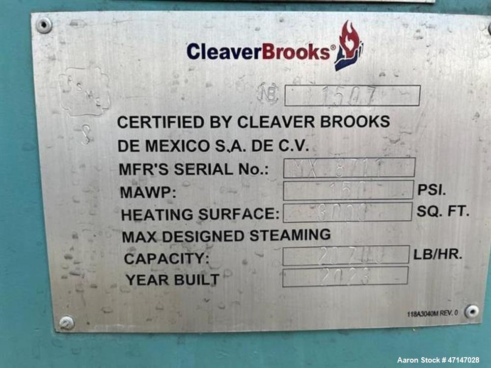 Unused Cleaver-Brooks CB 700-600 Natural Gas Boiler – 600 HP, 150 PSI (2023)