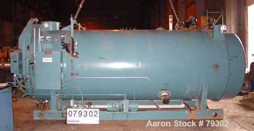 USED: Cleaver Brooks model CB1200350015 packaged firetube boiler. 350 hp, input 14,288,100 btu/hr. 12075 #/hr of steam at 212 deg F.1750 sq ft heating surface fireside, 1932 waterside. Four passdryba...