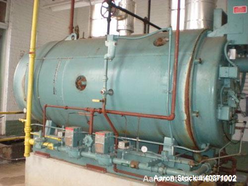 Used Cleaver Brooks boiler, model CB700-60. 60 hp, 150 psi design pressure. Natural gas fired. Includes feedwater tank, pump and blow down tank. Mfg 1995.