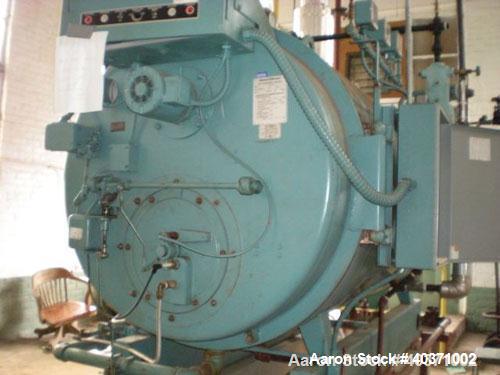 Used Cleaver Brooks boiler, model CB700-60. 60 hp, 150 psi design pressure. Natural gas fired. Includes feedwater tank, pump and blow down tank. Mfg 1995.