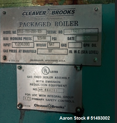 Used Cleaver-Brooks Skid Mounted Hydronic Heating
