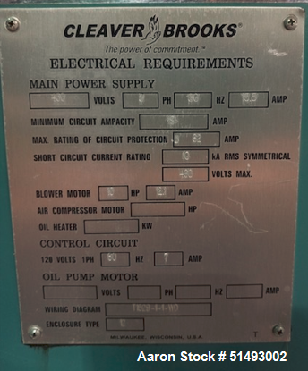 Used- Cleaver-Brooks Skid Mounted Hydronic Heating