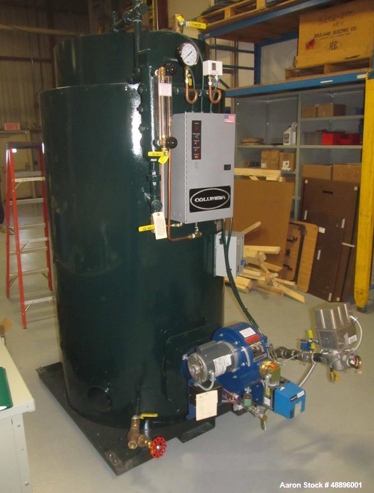 Used-Columbia Vertical, Tubeless, 3 Pass Design Steam Boiler, Model CT-35.