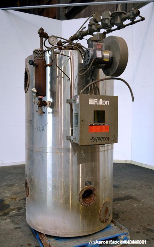 Used Fulton Gas Fired Steam Boiler, Model FB-A-030