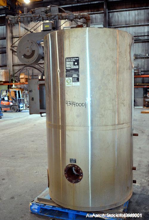 Used Fulton Gas Fired Steam Boiler, Model FB-A-030