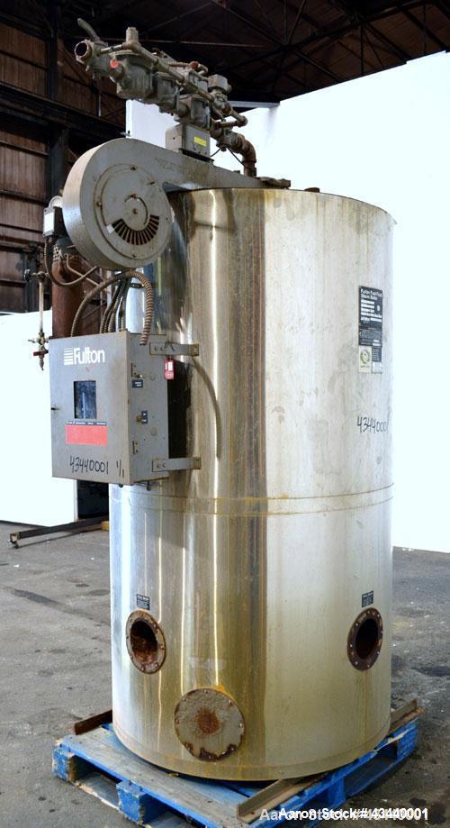 Used- Fulton Gas Fired Steam Boiler, Model FB-A-030