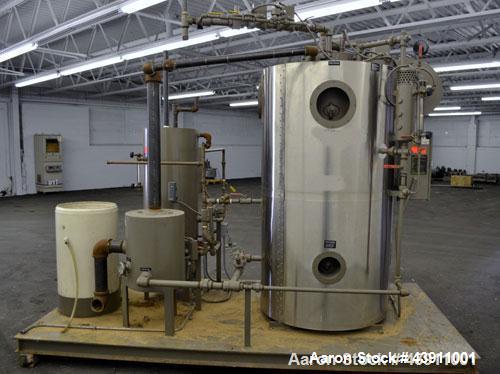 Used Fulton Model ICS 20 Fuel Fired Vertical Tubeless Steam Boiler.  Natural gas, approximately 20 hp.  Rated 690 pounds of steam per hour.  Approximately 840,000 btu/hour input, rated 15 psi.  Inclu...