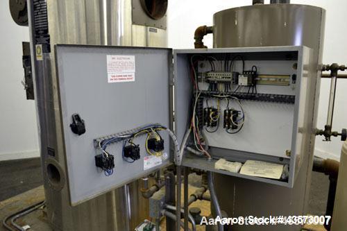 Used Fulton Model ICS 20 Fuel Fired Vertical Tubeless Steam Boiler. Natural gas, approximate 20 hp. Rated 690 pounds of steam per hour, approximately 840,000 btu/hour input, rated 15 psi. Includes a ...