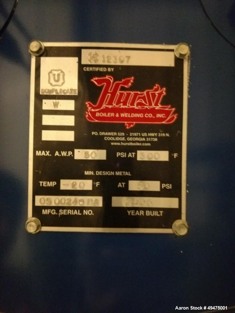 Used- Hurst Firetube Boiler, Model S400-GO-100-150ST.