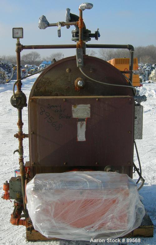 Used Kewanee Boiler, Model M-135-KGO. 1350 MBH, 40.3 hp, 15 lb steam, heating surface 180 square feet. Max 1688 MBH. XP rated. Mounted on a carbon steel base.