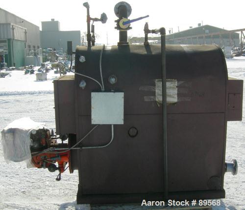 Used Kewanee Boiler, Model M-135-KGO. 1350 MBH, 40.3 hp, 15 lb steam, heating surface 180 square feet. Max 1688 MBH. XP rated. Mounted on a carbon steel base.