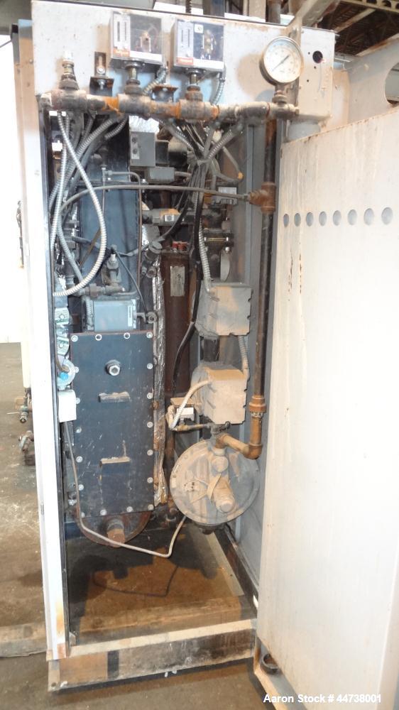 Used Miura Natural Gas Fired Steam Boiler, Model LX-100, Serial# 46S421417. Utilization horsepower 100, heating surface 248 square feet, maximum pressure 170 psi, design temperature 400 degrees F., m...
