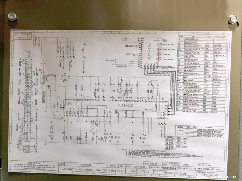 Used Miura LX Gas Fired Steam Boiler, Model LX-150 SG-07. 150HP. Maximum pressure 170 psi. Maximum steaming capacity 5,175 lb/hr. Heating surface area 388 square feet. Design temperature 400 degrees ...