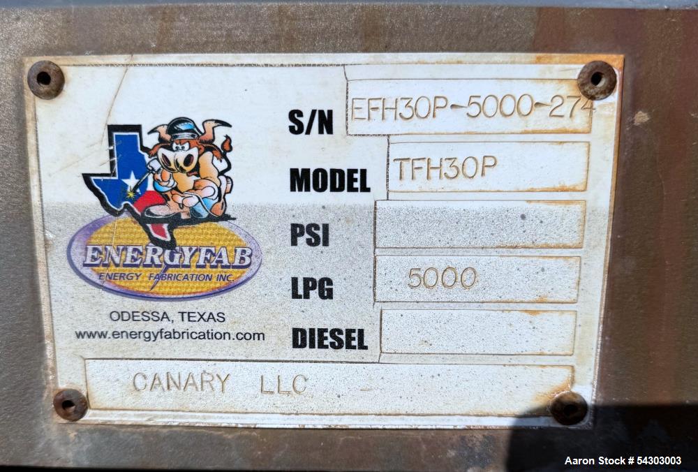 Energy Fabrication 30 MMBTU Frac Heating Unit Propane Fired