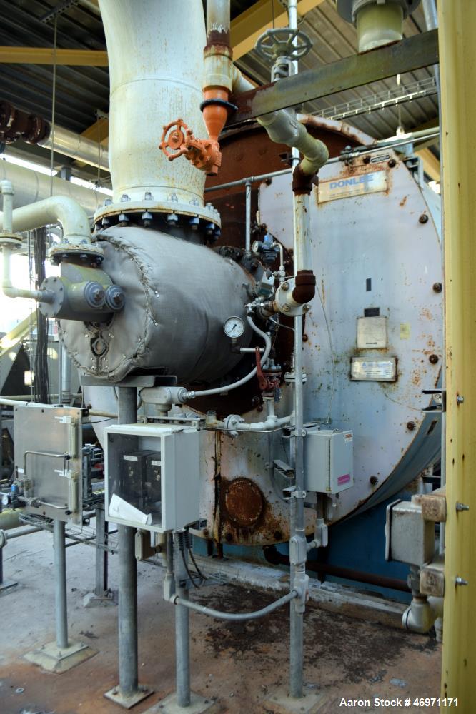 Used York Shipley Donlee Technologies 700HP Boiler, Model SPH-700-N/2. Maximum working pressure steam 300, heating surface 3500, maximum steam capacity 27,600 pounds an hour. National Board# 27714, s...