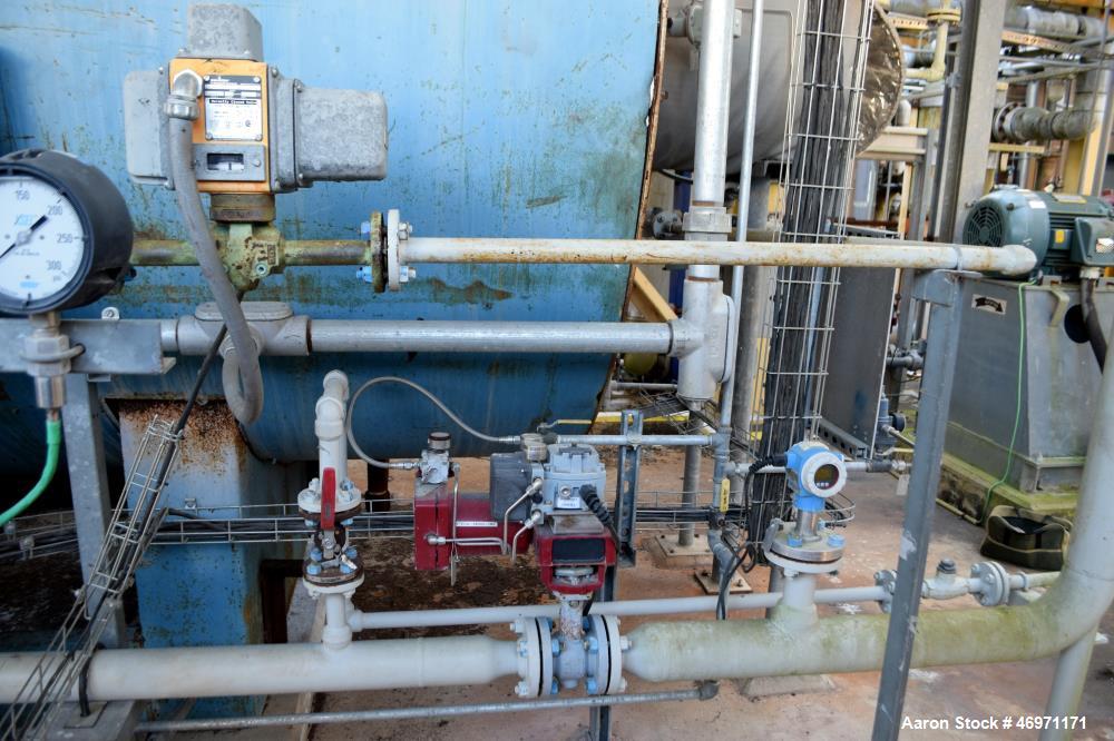Used York Shipley Donlee Technologies 700HP Boiler, Model SPH-700-N/2. Maximum working pressure steam 300, heating surface 3500, maximum steam capacity 27,600 pounds an hour. National Board# 27714, s...