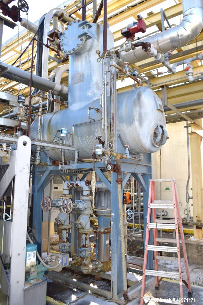 Used York Shipley Donlee Technologies 700HP Boiler, Model SPH-700-N/2. Maximum working pressure steam 300, heating surface 3500, maximum steam capacity 27,600 pounds an hour. National Board# 27714, s...