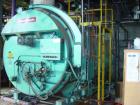 USED: Cleaver Brooks fire tube packaged boiler, 21,569 lbs/hour @ 150 psi, 500 hp, model CB400-500. Dual fuel, natural gas/oil fired. Blower driven by a 15 hp, 3/60/460V motor. Oil heater rated 7.5 k...