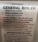 Used Electrically Heated Boiler, General Boiler, 15 psi.