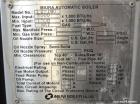 Used Miura Natural Gas Fired Steam Boiler, Model LX-100, Serial# 46S421417. Utilization horsepower 100, heating surface 248 square feet, maximum pressure 170 psi, design temperature 400 degrees F., m...