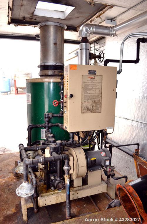 Used- Clayton Industries Oil Fired Steam Generator, Model EO-60-1. Boiler horsepower 60 bhp, heat input gas 2,510,625 btu/hr...