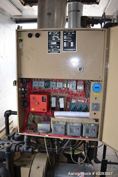 Used- Clayton Industries Oil Fired Steam Generator, Model EO-60-1. Boiler horsepower 60 bhp, heat input gas 2,510,625 btu/hr...