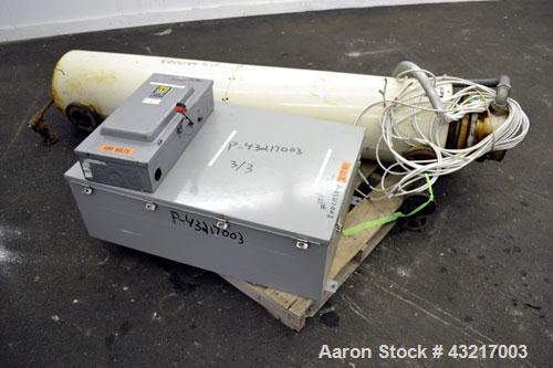 Used Fulton Electric Thermal Fluid Heater, Model FT-0150-N. 144000000 BTU/HR. 44 KW, 150 psi working pressure. 3 Phases, 460 volts. Skid mounted with deaerator tank, control panel, and pump. Includes...