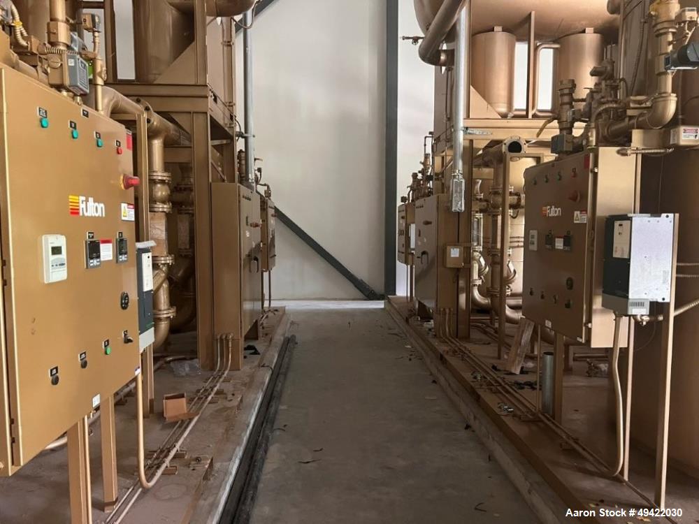 Unused - Fulton Model FT-1000CU LE Boiler. Single system flow rate of 800 GPM, hour meter burners, alarm horn, 1.5" 300 lbs, knuckle safety relief valve set, 450 deg F. firing rate mod inlet. Parathe...