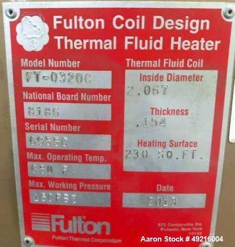 Used- Fulton Complete Turnkey Engineered Boiler System