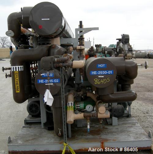 Used Kam thermal U-tube heat exchanger, approximately 101 square feet. 304 stainless steel tubes rated 200 psi at 400 degrees F., carbon steel shell/head rated 200 psi at 400 degrees F. Serial# 9034,...