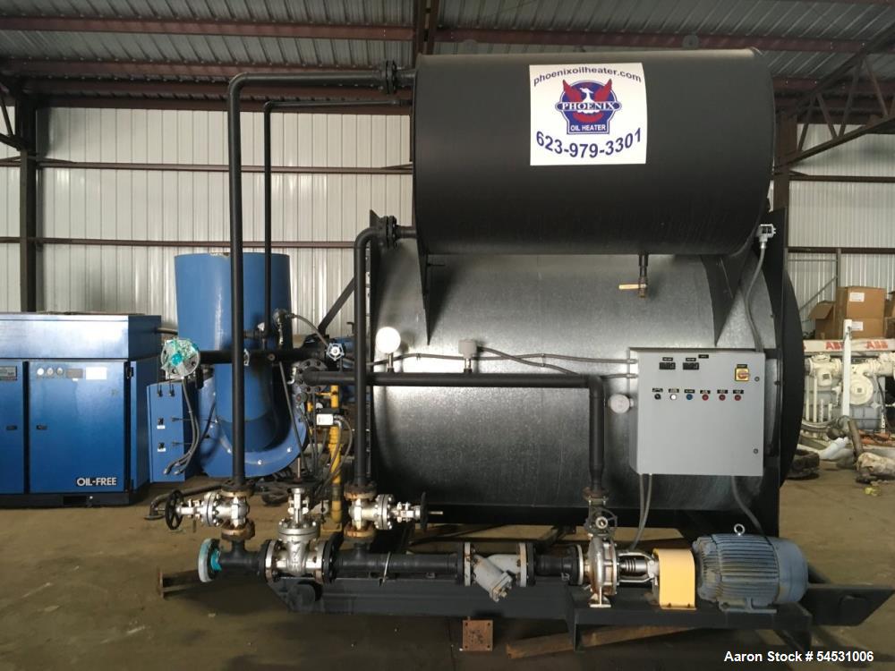 Used Phoenix Model PX40 Gas Fired Oil Heater. 3.6 MM - 4.5 MM BTU Per Hour Output. Maximum Design Working Pressure 125 PSI at 650 Degrees F. 650 Degree F Maximum Design Temperature. Minimum Design Me...